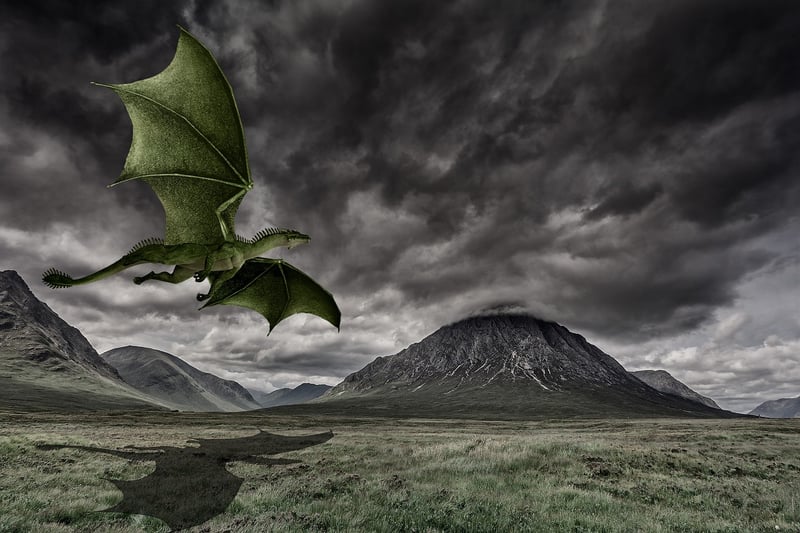 Dragon in flight